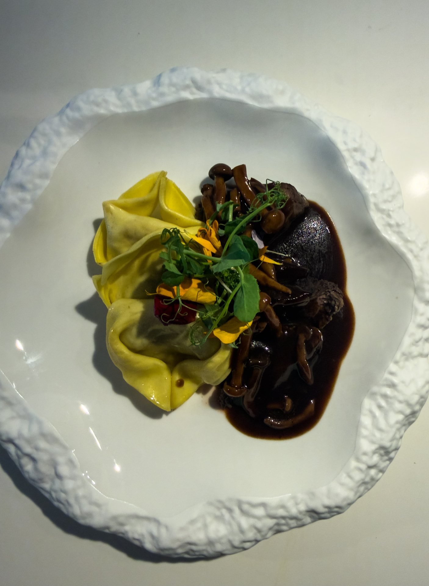 Verse tortellini met truffel en bospaddestoel